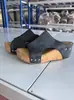 Sandalias de cuña para comercio exterior, chanclas de plataforma populares de suela gruesa de verano, nuevas sandalias romanas de punta abierta y cabeza redonda de talla grande para mujer