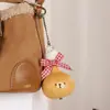 Llavero de Oso Tallado en Calabaza Natural Lindo Oso Hecho a Mano Colgante para Bolso Retorcido a Mano Llavero Colgante