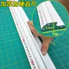 Aleación de Aluminio Regla Recta Protectora Publicitaria Rasguño Vidrio Blando Regla de Cuchillo de Utilidad Tipo T Regla de Corte para Tablero KT Escuadra de Carpintero Regla de Acero Templado