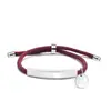 Pulseira de Corda de Mão Colorida Transfronteiriça Europeia e Americana Material em Branco Acessórios Redondos Pequenos Prontos para Gravação Presente Pulseira de Aço Inoxidável