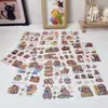 Paquete de 10 pegatinas de la Serie Capibara para cuadernos y diarios, pegatinas decorativas multifuncionales, pegatinas transparentes de PET con dibujos animados