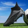 Zapatillas de fútbol transfronterizas para hombres y mujeres, de caña alta con tacos largos AG, tacos TF, zapatillas de entrenamiento para competición de fútbol en campus estudiantil, malla antideslizante