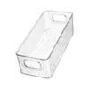 Caja de almacenamiento larga con divisores de cajón, rectangular estrecha de acrílico transparente, para organizar bocadillos y artículos varios en un escritorio