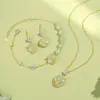 Pulsera Original de Jade Hetian de Tulipán y Trébol de Cuatro Hojas, Pulsera de Estilo Retro Chino Nuevo con un Toque de Alta Gama, Joyería de Plata Pura