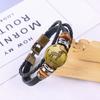 Pulsera Japonesa Antigua de Herramientas para Exteriores Pulsera Tejida de las 12 Constelaciones Popular Pulsera para Hombre Accesorios de Vestir Antiguos