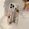 Estuche de Crema con Espejo de Mascota Linda de Círculo Completo Adecuado para Apple 17Pro, Estuche Protector Girly Suave y Adorable para iPhone16/12