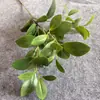 Nuevo Producto de Venta Directa Transfronteriza: Hoja de Frijol Artificial de 3 Ramas y Tallo Largo para Decoración del Hogar y Jardín, Hojas para Escenas, Hojas de Arte Floral Estilo Suave