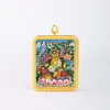 Regong Tíbet Nepal Thangka Pintado a Mano Puro Dzambala Amarillo 4*5 [Centro de Tarjeta]