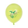 Balão Temático de Dinossauro Decoração de Festa de Aniversário Montagem de Cena Balões de Dinossauro de Desenho Animado Verdes de Selva de 12 polegadas