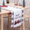 Banderola de Mesa y Funda de Silla Navideña Nueva Transfronteriza Decoraciones Navideñas Terciopelo Cepillado Impreso por Ambos Lados Decoración de Ambiente para Restaurante