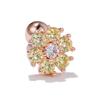 Estilo Pastoral Retro Dos Tonos Flor Hueso de Oreja Clavos Oro de 18K No Desvanecible Pendientes Pequeños Joyería para Piercing Transfronteriza Venta al por Mayor Exquisito