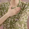 Ropa de Moda Caliente de Comercio Exterior Estilo Mamá, Nueva Camisa Elegante de Lujo Ligero Vintage de Verano para Mujer, Top Versátil Holgado Adelgazante de Media Manga