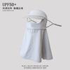 Máscara Protetora Solar de Seda de Gelo Proteção de Pescoço Chapéu com Aba Integrada Proteção UV Rosto Inteiro Pescoço Verão Fina Respirável Feminina