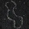 Nuevo estilo hip-hop acero inoxidable 1:Collar de cadena con costuras geométricas estilo hip-hop callejero europeo y americano