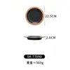Plato con sabor a melamina, de plástico negro, de dos compartimentos, plato de acompañamiento de tres compartimentos, olla caliente al estilo coreano, plato para salsa para mojar, condimento para barbacoa, comercial