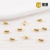 Collar de oliva chapado en oro real con cuentas de mijo de oro de 14K, alta retención de color, pulsera ovalada DIY hecha a mano con accesorios de cuentas sueltas
