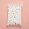 Material Perfurado de Alto Brilho Imitação de Pérola ABS Contas Soltas DIY Pulseira Colar Artesanal Grampo de Cabelo Antigo Contas Redondas Material de Contas