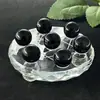 Placa de matriz de siete estrellas de bola de cristal de piedra natural transfronteriza adornos de feng shui logo de mineral de piedra original pulido adornos para el hogar sala de estar porche