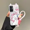 Funda Plateada de Colores con Borde Plateado Adecuada para Oppo A96 Dibujos Animados A74 Niñas A55 Doraemon A38 Nueva Funda para Teléfono A17K Linda