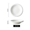 Prato Fundo XYT Estilo Europeu Branco Puro com Borda Invertida Cerâmica Prato Grande para Sopa Prato Tambor Prato para Salada Prato para Sobremesa Utensílios de Mesa Domésticos