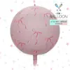 Globo Nuevo Redondo 4D Mate, Globo Cuadrado de Papel de Aluminio, Lazo a Cuadros, Puede Flotar en el Aire, Decoración de Fiesta, Arreglo