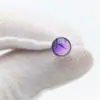 Piercing para Lengua F136 Titanio con Goteo de Aceite Degradado, Piercing para Labio de Titanio G23 con Diseño de Nicho, Piercing para Lengua con Accesorios de Espiral Interno Estilo Ins