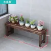 Estante para flores de balcón, estante para flores de exterior carbonizado, macetero de madera, jardinera de un solo nivel para jardín, estante de pared, decoración del hogar, estante para manualidades, otros