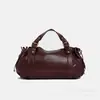 Bolsa Boston Feminina para Comércio Exterior Transfronteiriço, Bolsa de Mão Simples de Cor Sólida, Bolsa para Ir ao Trabalho, Tote de Ombro Único Transversal, Material Macio