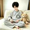 Conjunto de Pijama para Niños 2026 Nuevo Estilo De Rong Otoño/Invierno para Estudiantes de Secundaria Niños Grandes Ropa para el Hogar Adolescentes