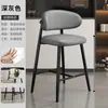 Taburete alto para el hogar estilo lujo ligero taburete de bar respaldo nórdico taburete para barra de isla mostrador simple italiano lujo ligero taburete alto para el hogar