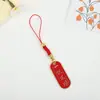 Colgante de placa de bendición roja estilo chino para ser no. 1, cada examen debe pasar cadena de decoración de teléfono móvil accesorios de llavero