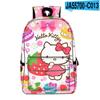 Mochila Nueva para Gato Transfronteriza 3D Gran Capacidad Mochila Totalmente Estampada Gato Hello Kitty
