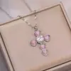 Collar de Perla Shell de Diamante Microincrustado Elegante de Alta Calidad, Lujo Ligero, Diseño de Nicho, Moderno con Estrella Planeta de Circonita