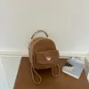 Mochila retro, exquisita y mini; bolso de mano en forma de corazón, dulce y fresco, estilo nicho; perfecto para estudiantes, vacaciones y tomar fotos; bolso cruzado dulce y elegante