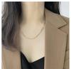 Moda japonesa e coreana criativa all-match ins vento frio corrente de pescoço temperamento aço titânio feminino 18K ouro colar corrente da clavícula