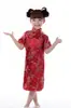 Cheongsam de Ciruela y Bambú para Niños de Verano 2001-3 Traje Tang para Niñas Vestido de Princesa Estilo Étnico Niña Ropa de Presentación Guzheng para Niños Grandes