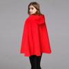 Abrigo de Lana con Capucha con Botones Tipo Duffle de Invierno Moda Nuevos Productos Abrigo de Lana Suelto en Forma de A
