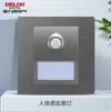 Panel de enchufe e interruptor Delixi placa grande cinco orificios pared aire acondicionado con lámpara tipo 86 16 A instalación empotrada 501 blanco