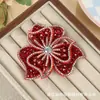 Acessórios de Joias Festivas Vermelhas de Ano Novo, Flores Incrustadas de Diamantes, Acessórios de Borboleta, Boutonnières, Flores para Sapatos, Materiais Artesanais DIY, Acessórios para Cabelo