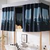 Cortina de Sombreado Dormitorio Cama Superior Cama de Estudiante Femenina Dormitorio Cama Inferior Cortina de Cama para Hombre Mosquitera Soporte Integrado Cortina Totalmente Cerrada