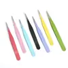 1 Pinça Cor de Ferro com Pontas Retas e Curvas para Materiais de Joalheria DIY, Aplicação de Strass, Acessórios de Cabelo e Ferramentas para Miçangas