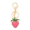 Llavero con colgante de fresa con aceite fresco europeo y americano, bonito colgante de fresa con forma de fruta, gran oferta transfronteriza.