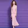 Traje de Moda Chic de Gama Alta Feimengyi para Mujer, Elegante Chaleco Bordado Profesional y Falda de Cola de Pez para Commuting de Otoño