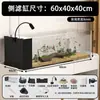 Acuario Stream Tank Acuario de Vidrio Ultra Blanco Acuario para Sala de Estar Paisajismo Ecológico Filtración Generador de Oxígeno Filtro Lateral Stream Tank