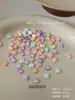 Acessórios para unhas com flores de cinco pétalas em degradê multicolorido, flores pequenas tridimensionais em degradê fresco estilo pastoral, acessórios para unhas DIY atacado