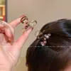 Pinza Pequeña de Garra de Cristal de Color Degradado Pinza de Flequillo Hecha a Mano de Moda para Mujer Nuevo Pasador de Gama Alta Accesorio para el Cabello de Lujo Ligero para Media Coleta