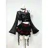 Ahora H Llama Picante Noche Y2K Dulce Fresco Manga Larga Negro Cubre-traje + Top Cuadros Falda Pastel Conjunto de Tres Piezas Bicolor