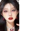 Nuevos Pendientes de Borla de Pétalo Rojo Retro Estilo Chino Moda Aretes de Presión Lujo Ligero Elegantes Pendientes Elegantes Pendientes Blancos de Año Nuevo para Mujer