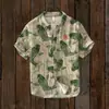 2024 Lançamento Estação Independente Transfronteiriço Elemento Carpa Impressão Digital 3D Camisa Solta Tendência Manga Curta Top Masculino