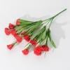 Clavel de 15 cabezas flor artificial decoración del hogar boda pequeña flor de seda artificial fabricantes mayoristas